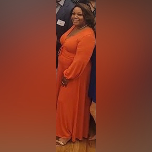 Elle Orange Cut Out Maxi Dress - Picture 3 of 8